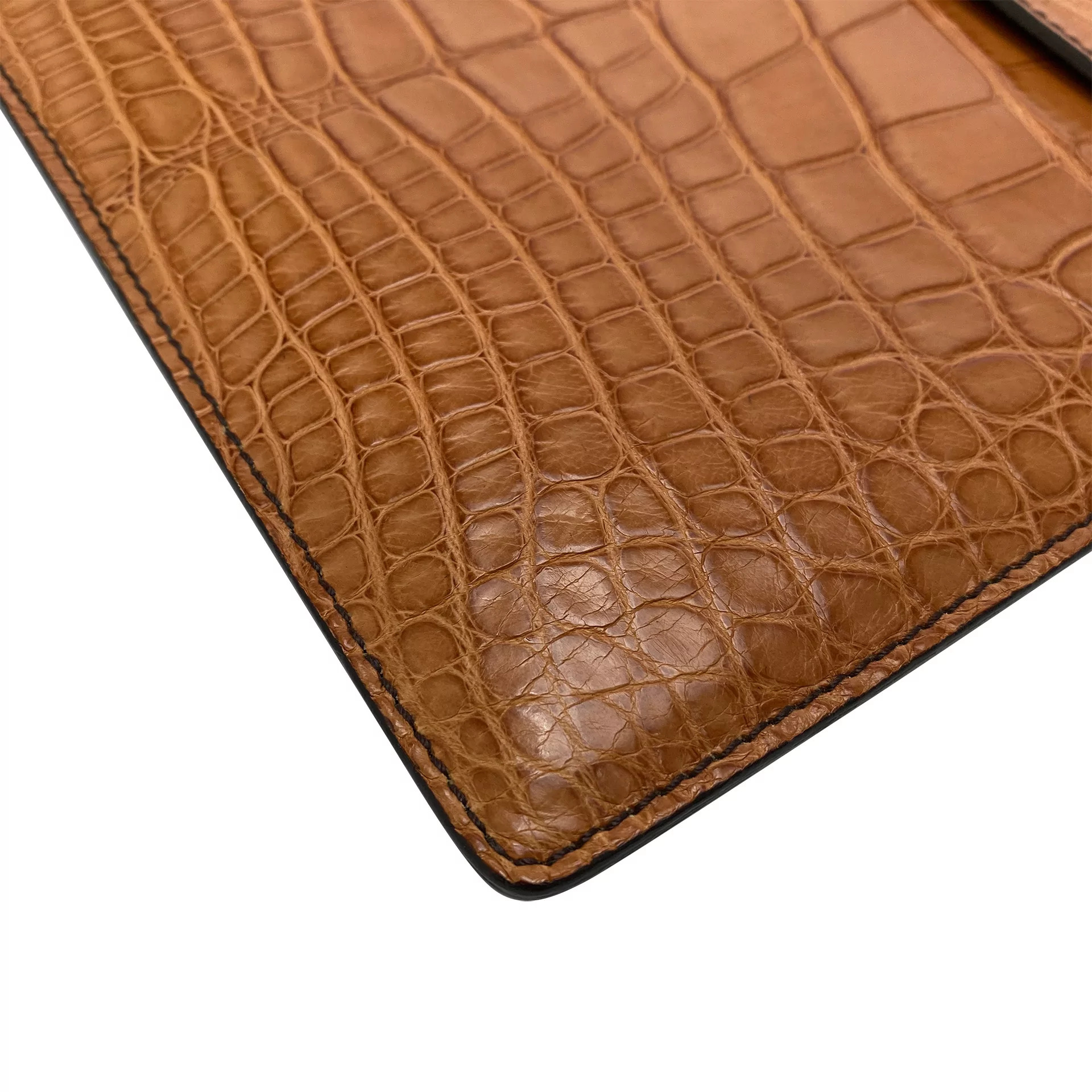 Porta-Ipad de Croco Caramelo Burberry