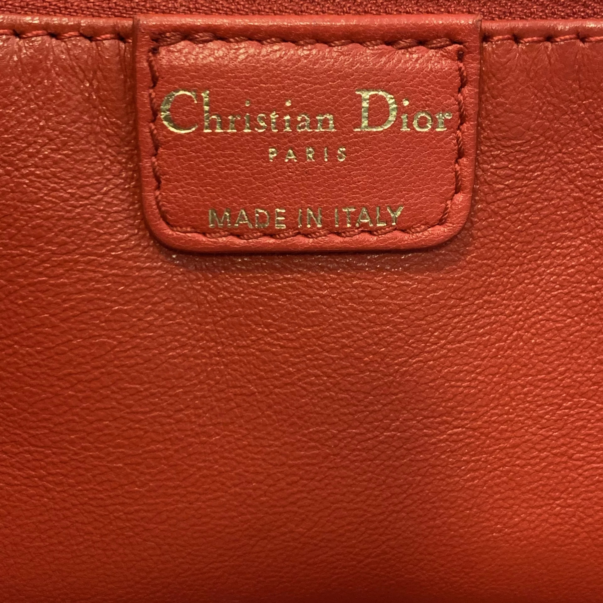 Bolsa Christian Dior Couro Trançado Vermelha
