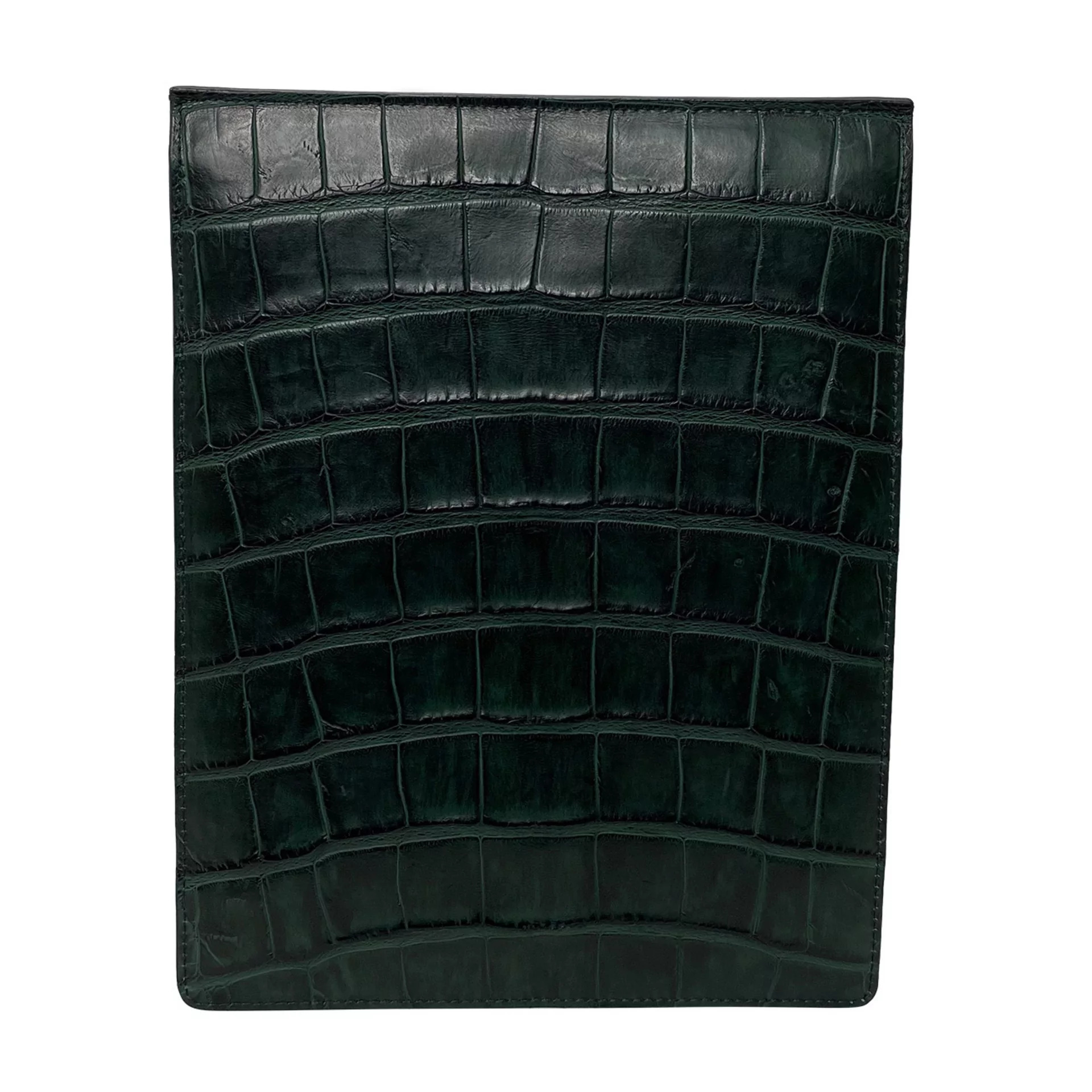 Porta-Ipad Burberry Couro Croco Verde