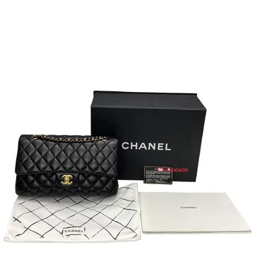 Bolsa Chanel Classic Double Flap Medium Preta