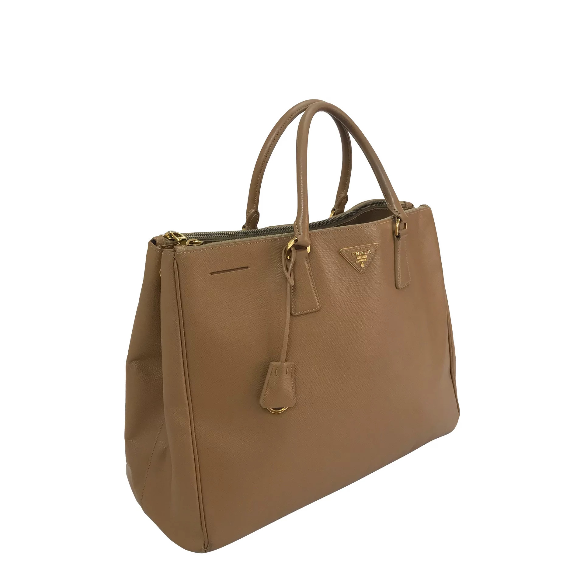 Bolsa Prada Shopping Saffiano Lux Caramelo