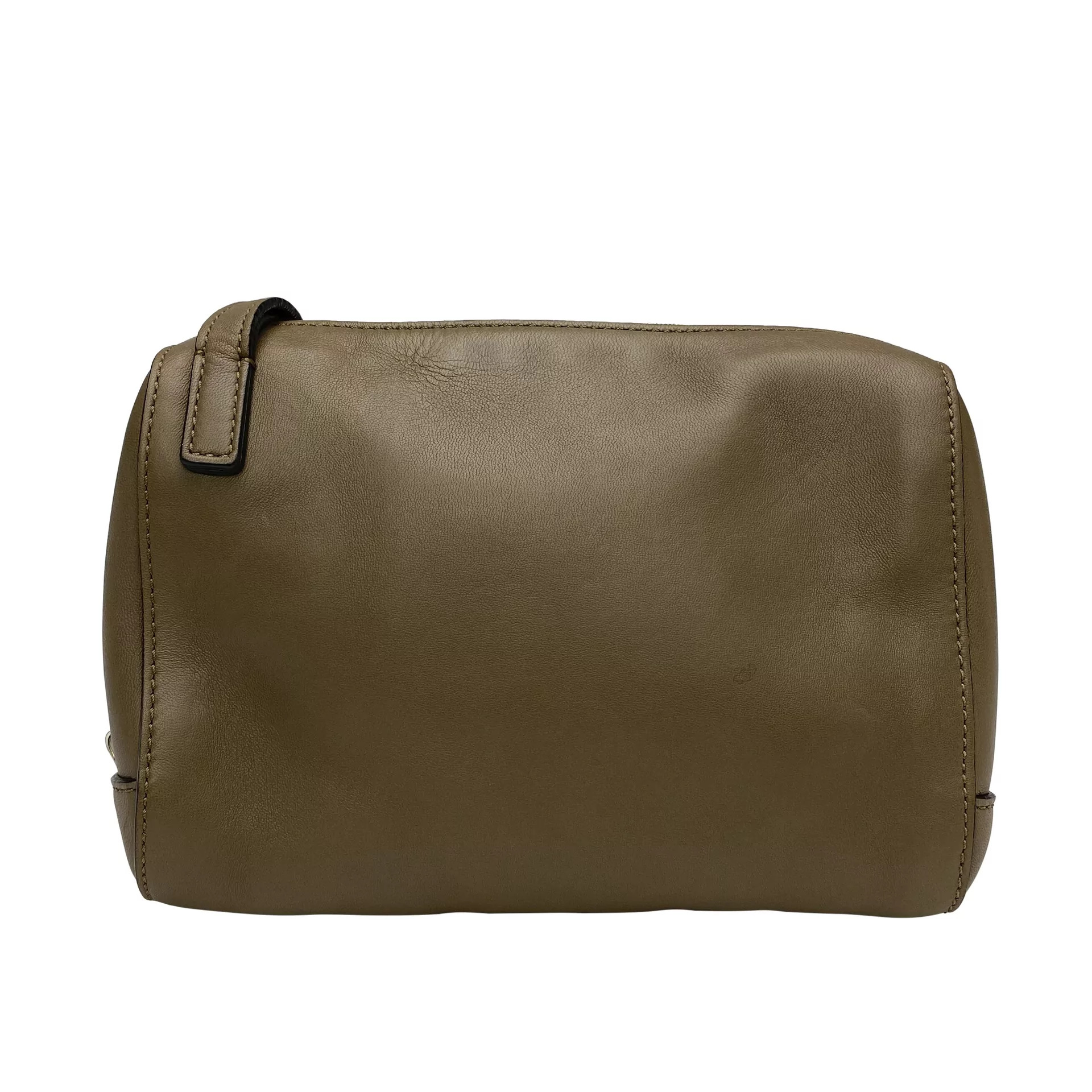 Clutch Chloé Couro Taupe