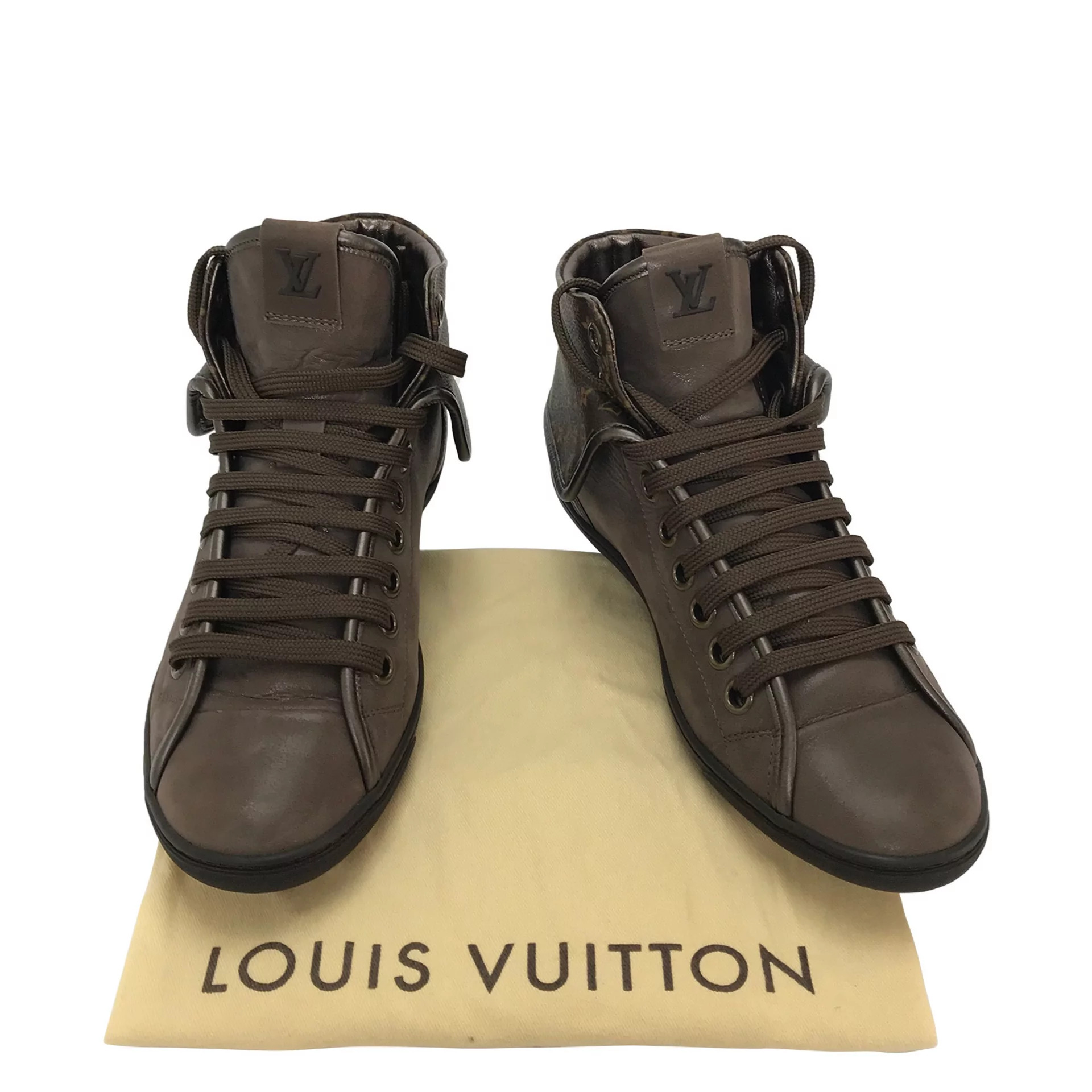 Sneakers Louis Vuitton Couro Marrom