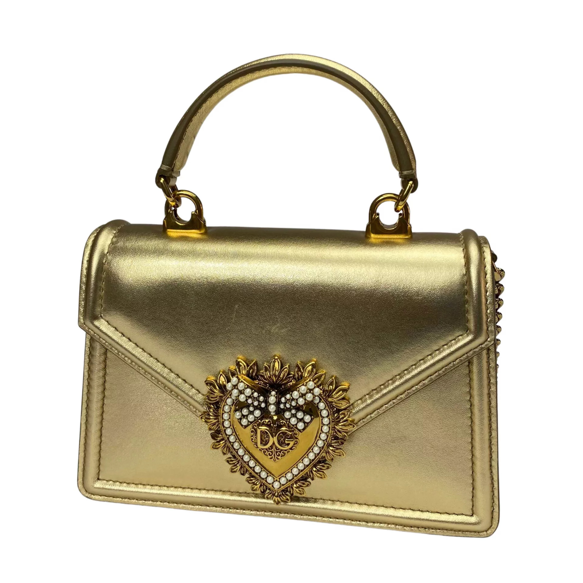 Bolsa Dolce & Gabbana Devotion Mini Dourada