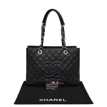 Bolsa Chanel Shopper Couro Caviar Preto