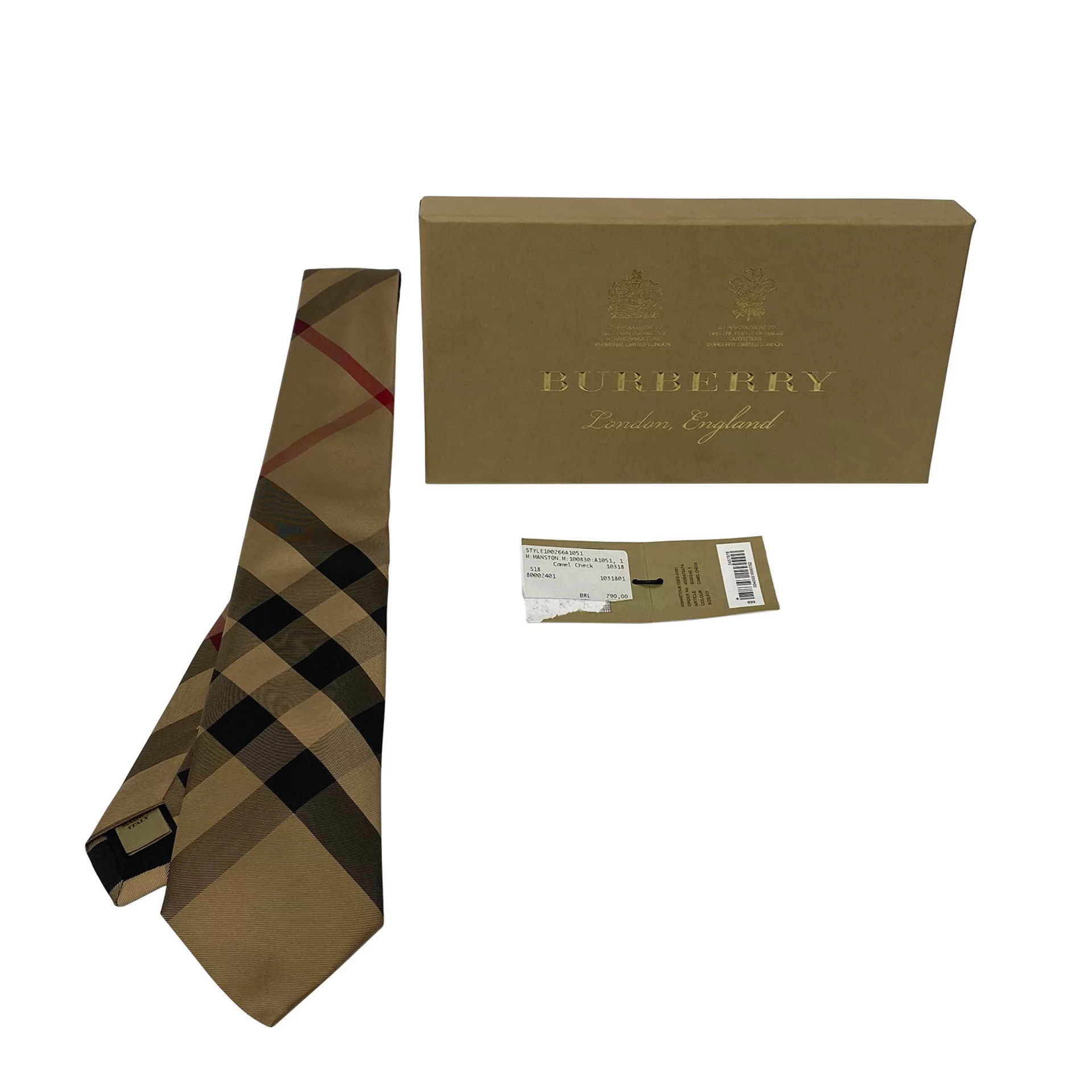 Gravata Burberry Seda Xadrez