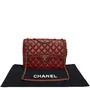 Bolsa Chanel Couro Lambskin Vermelha