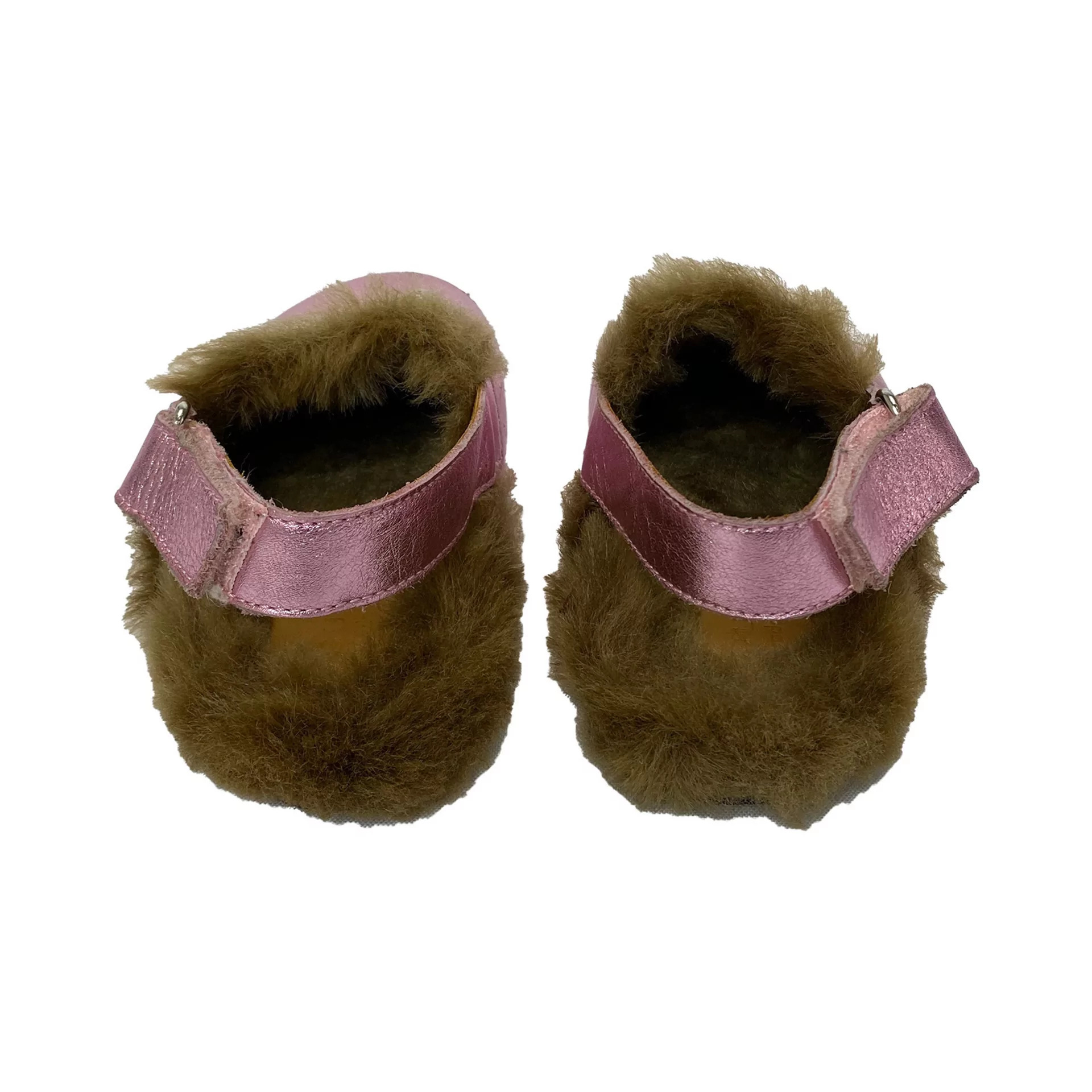 Mule Gucci Infantil Rosa Metalizado