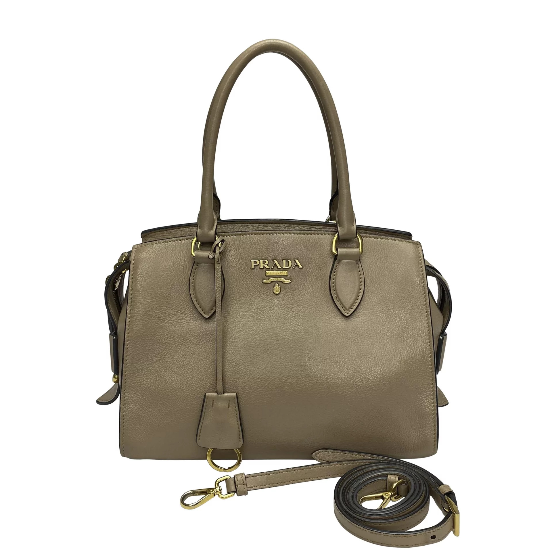 Bolsa Prada Couro Bege