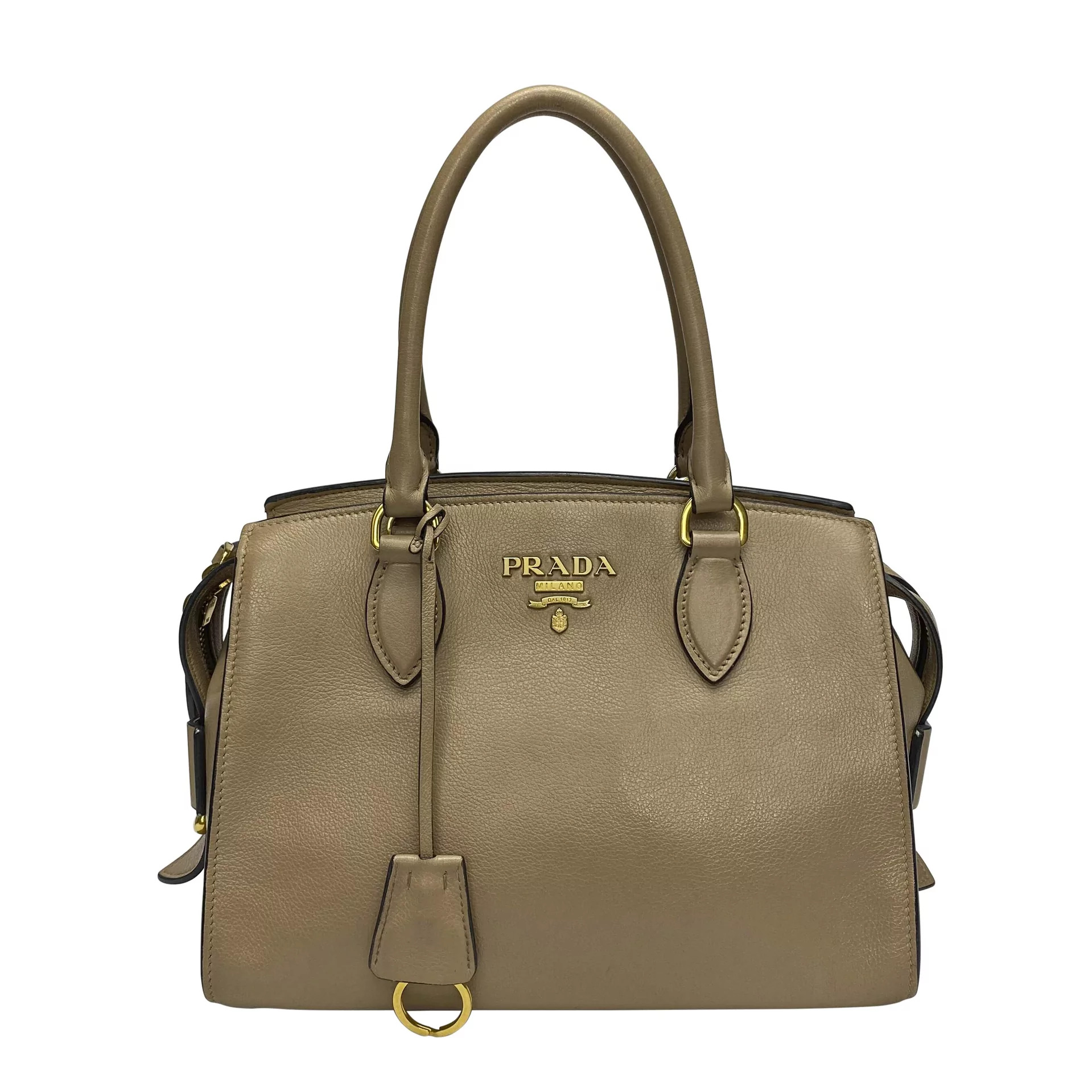 Bolsa Prada Couro Bege
