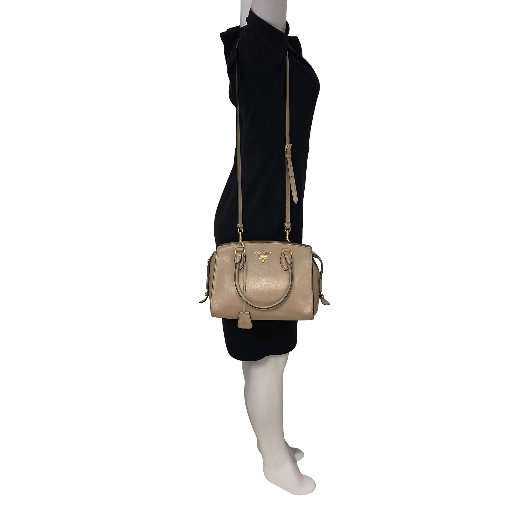 Bolsa Prada Couro Bege