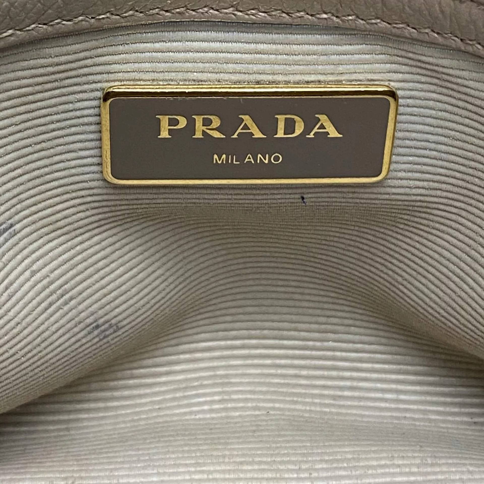 Bolsa Prada Couro Bege
