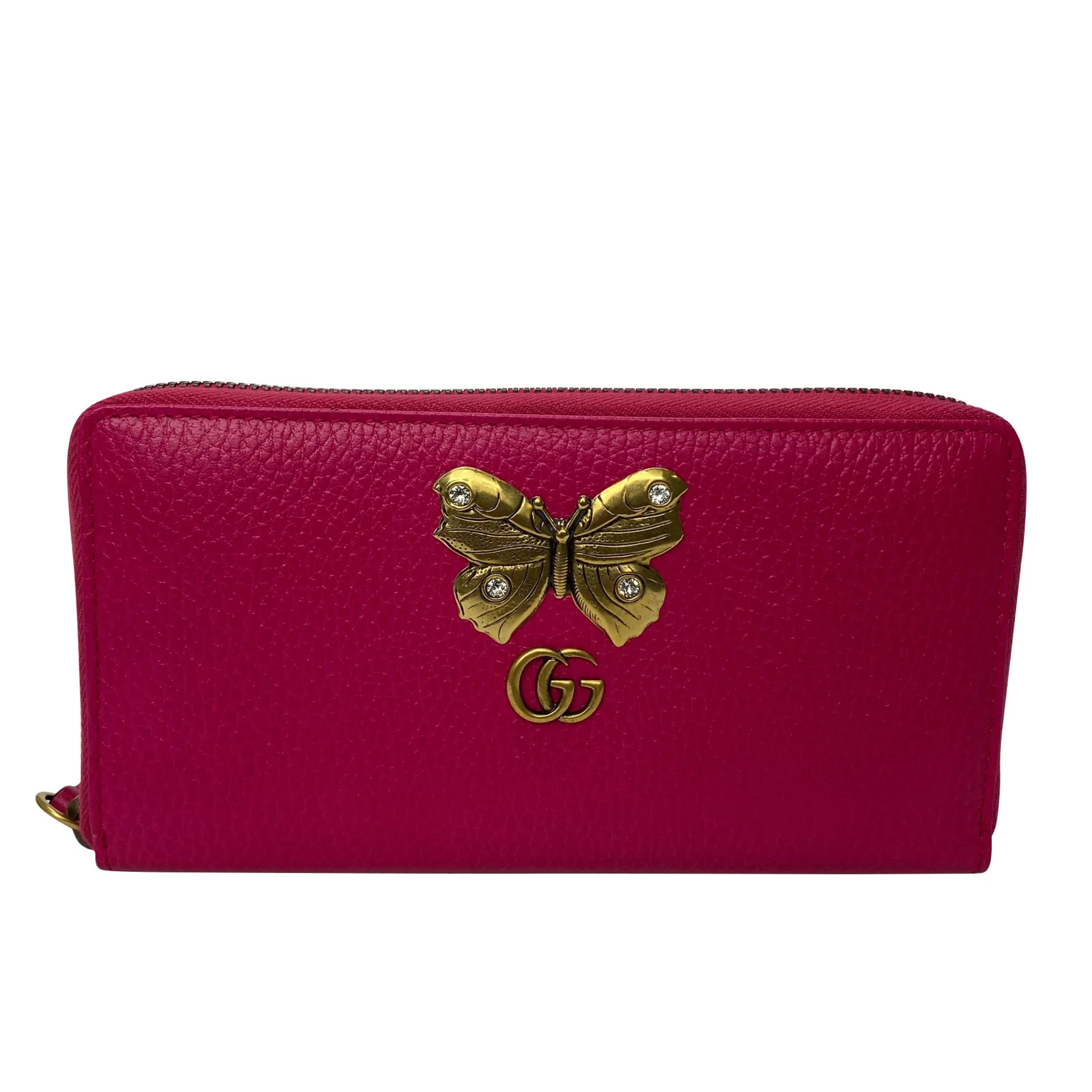 Carteira Gucci Borboleta Rosa 