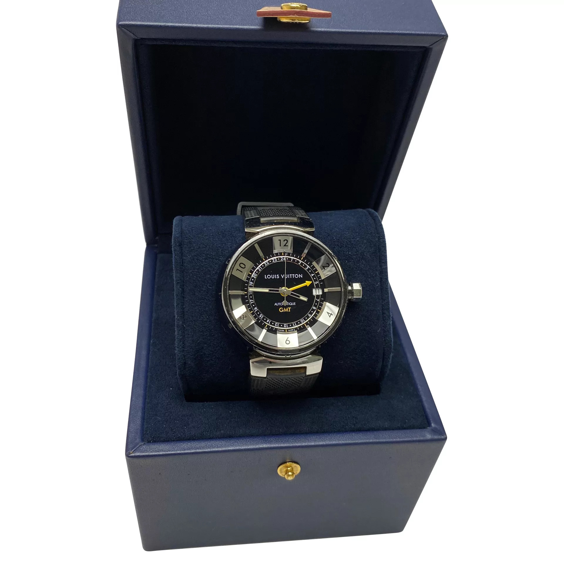Relógio Louis Vuitton Tambour Moon GMT Black 41.5