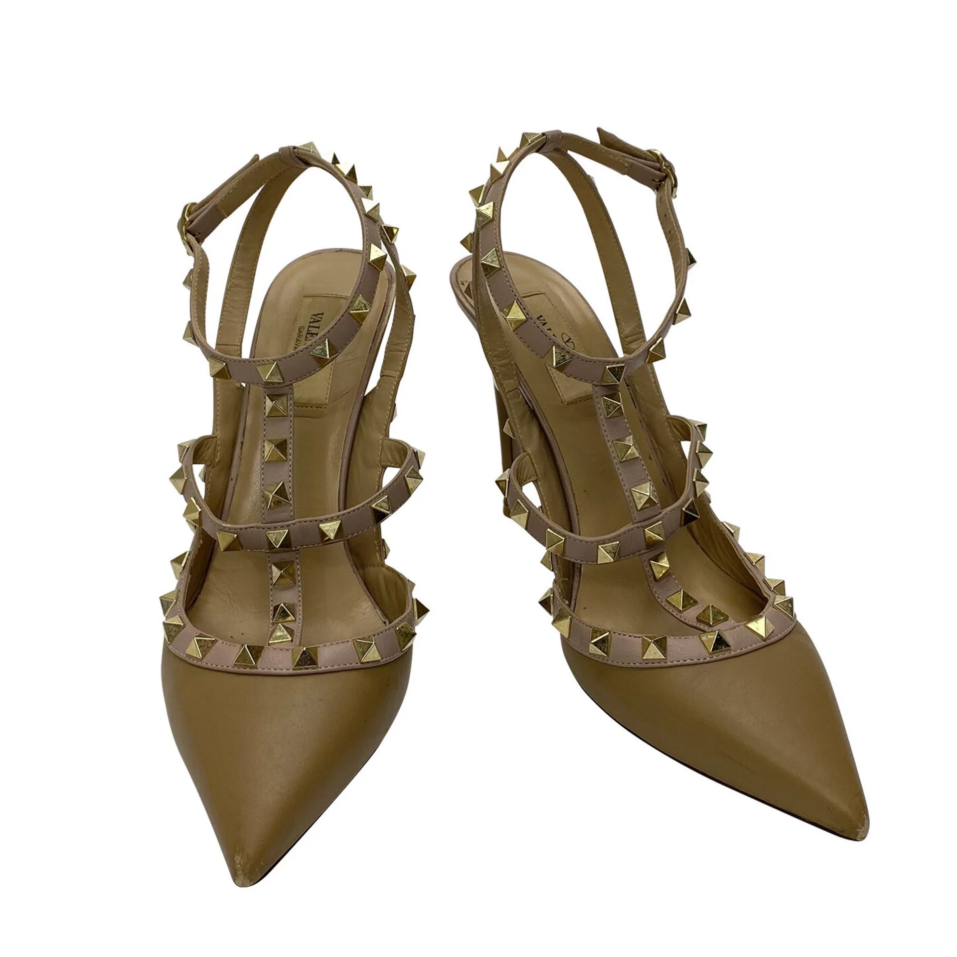 Sapato Valentino Garavani Rockstud Caramelo