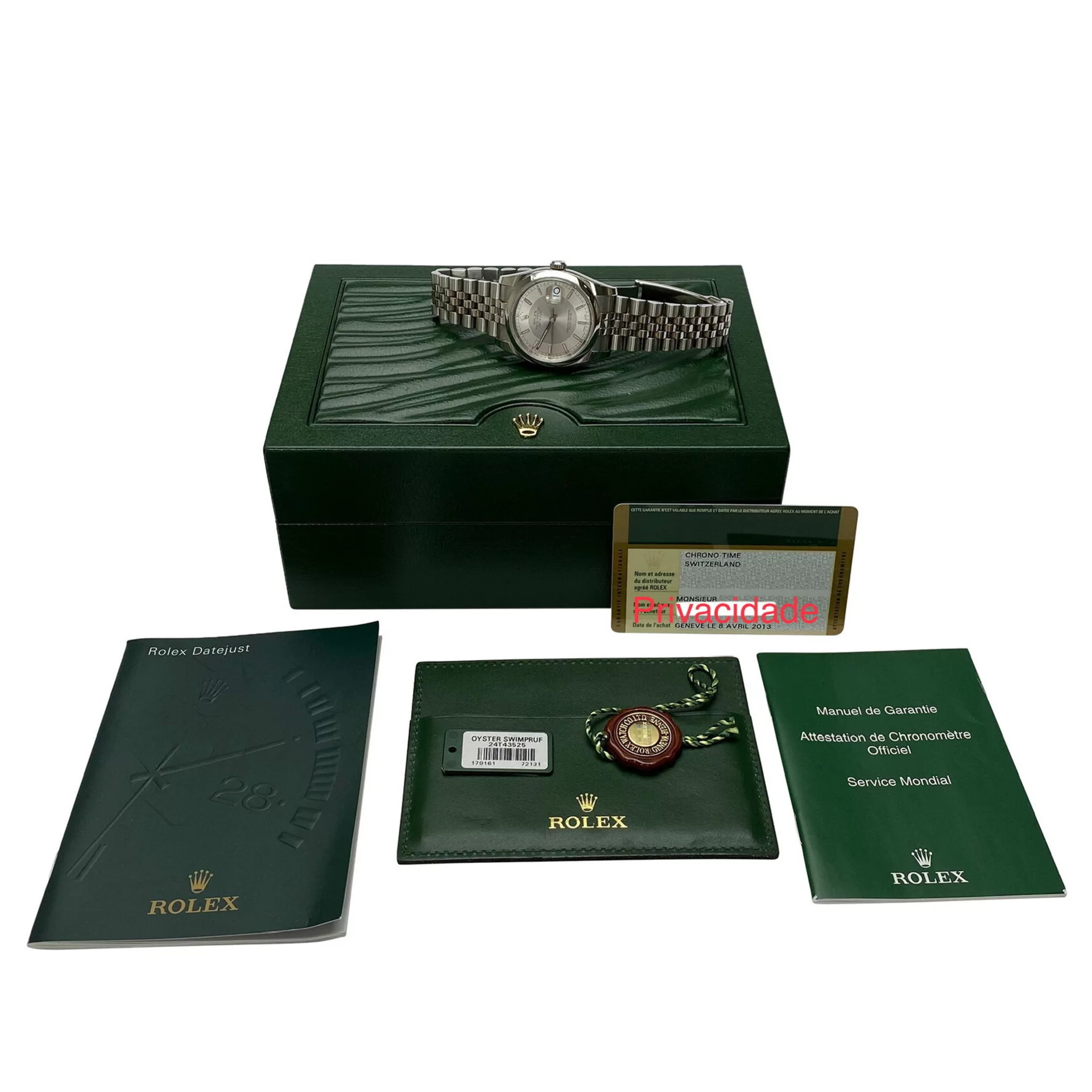 Relógio Rolex Datejust 36 mm