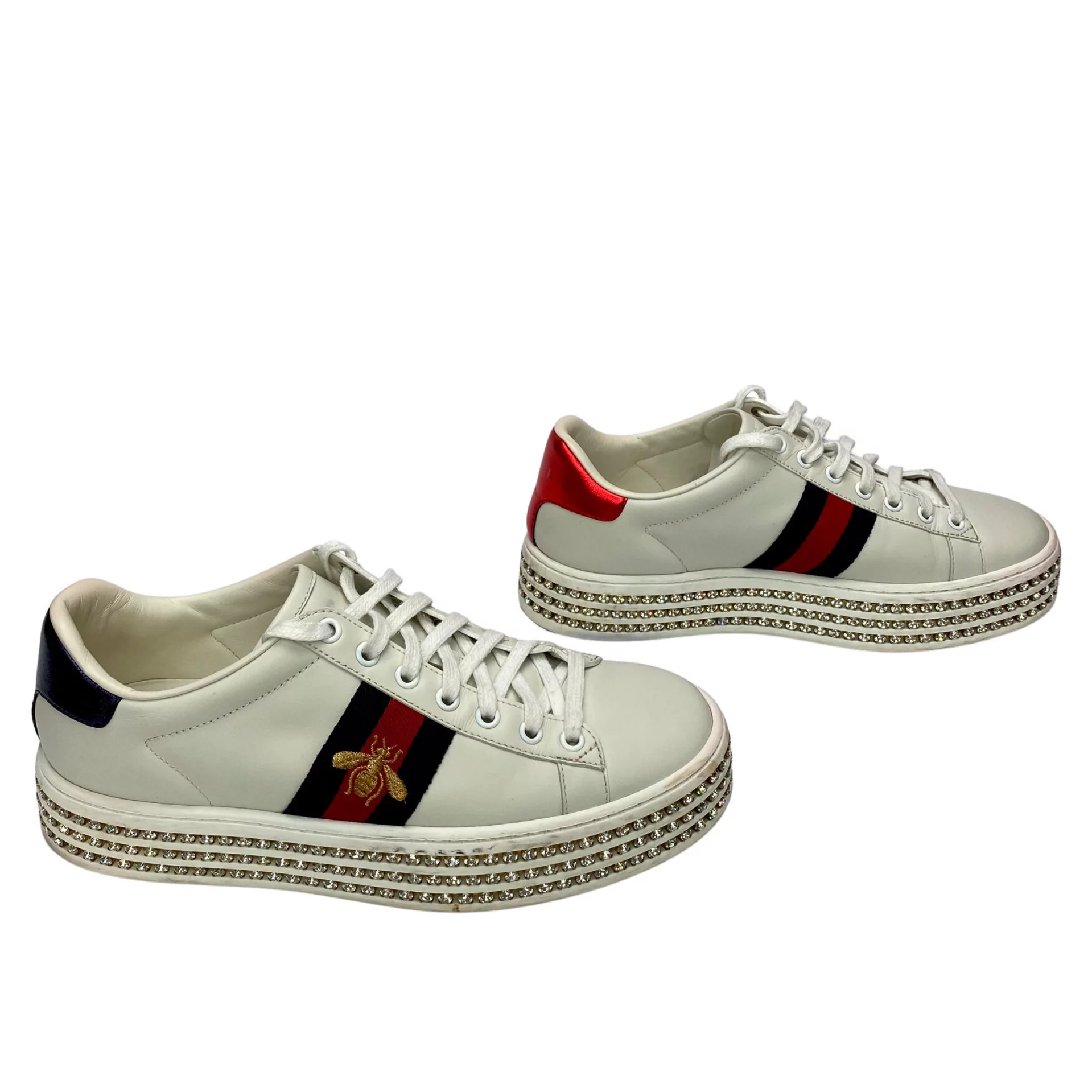 Tênis Gucci Ace com Cristais