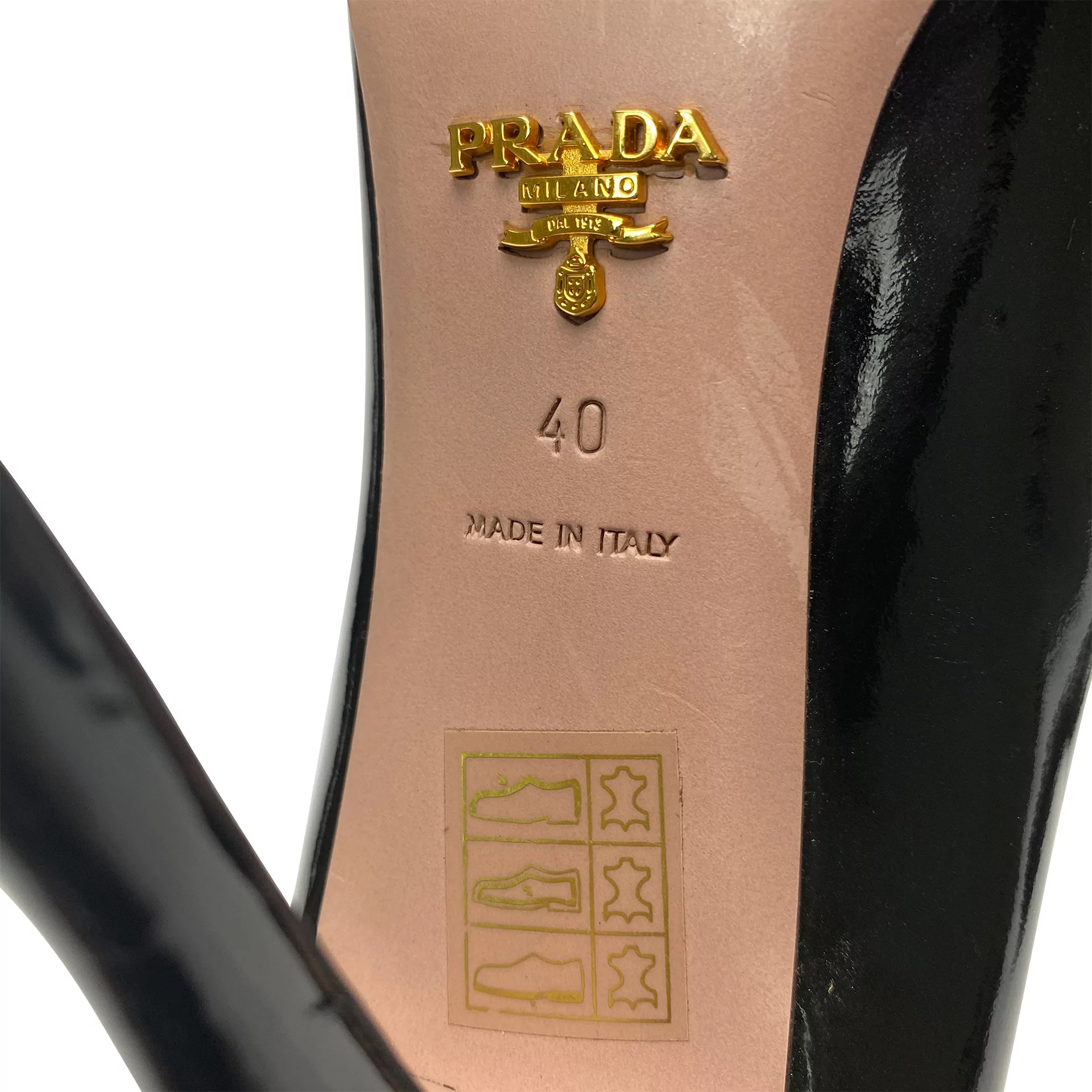 Peep Toe Prada Verniz Preto