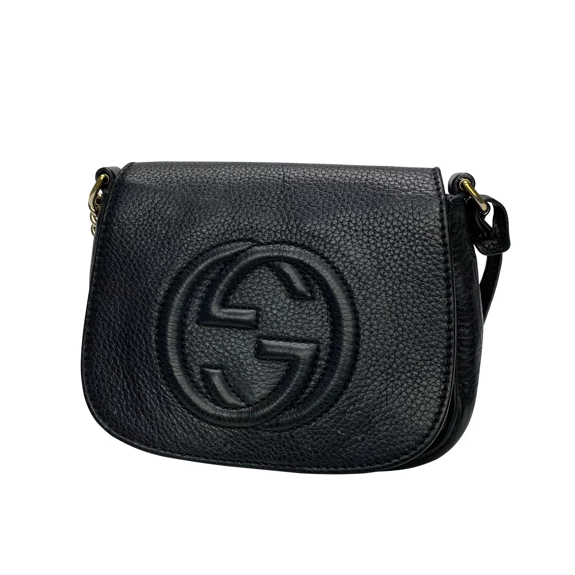 Bolsa Gucci Soho Chain Preta