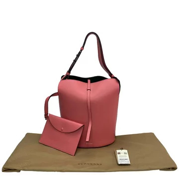 Bolsa Burberry Bucket Couro Rosa