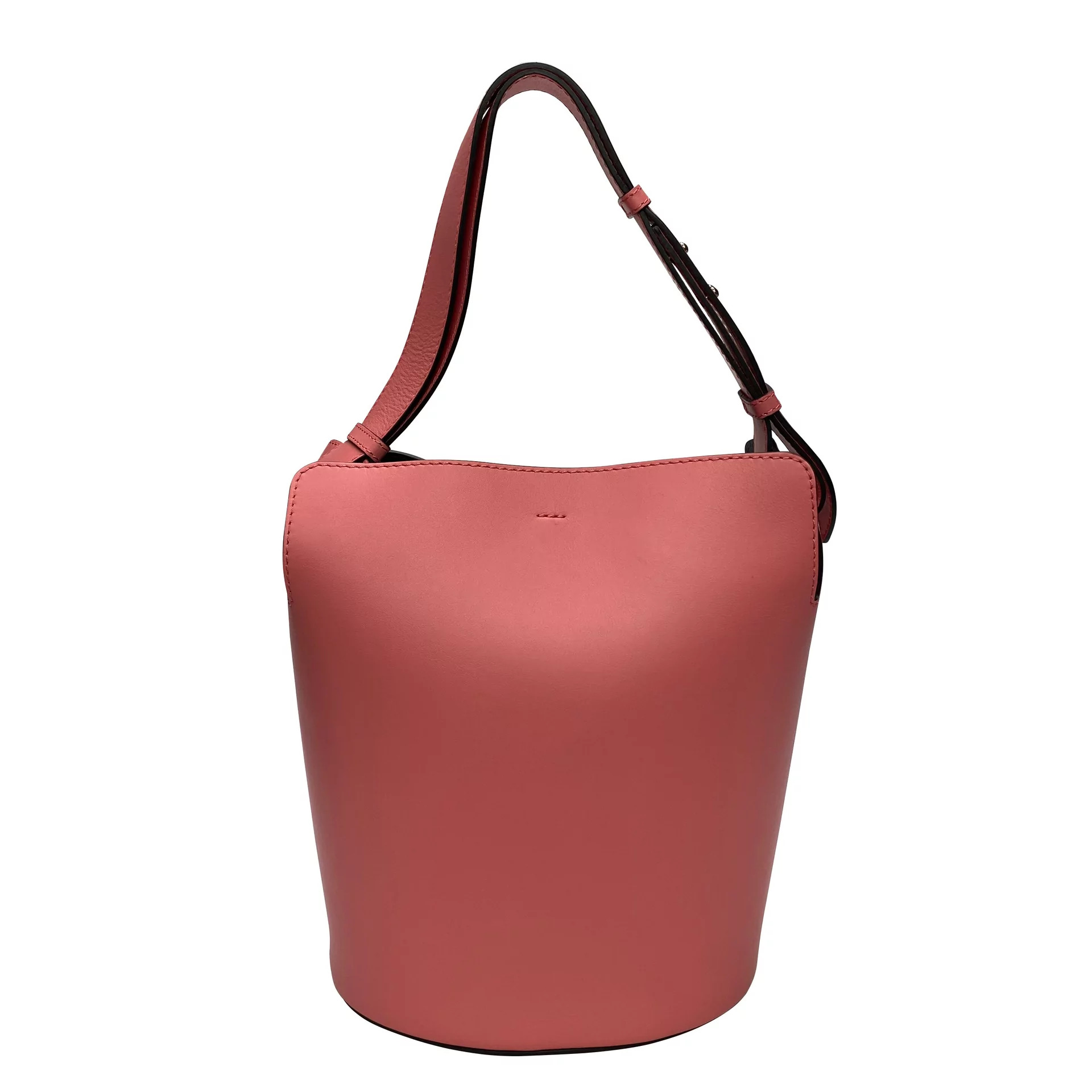 Bolsa Burberry Bucket Couro Rosa