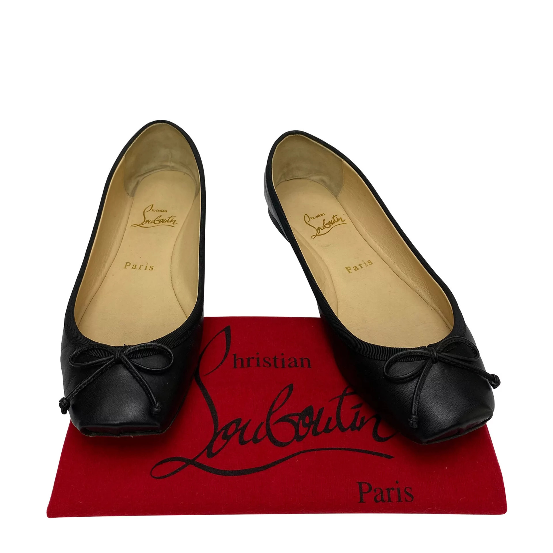 Sapatilha Christian Louboutin Rosella Square Toe Ballerina