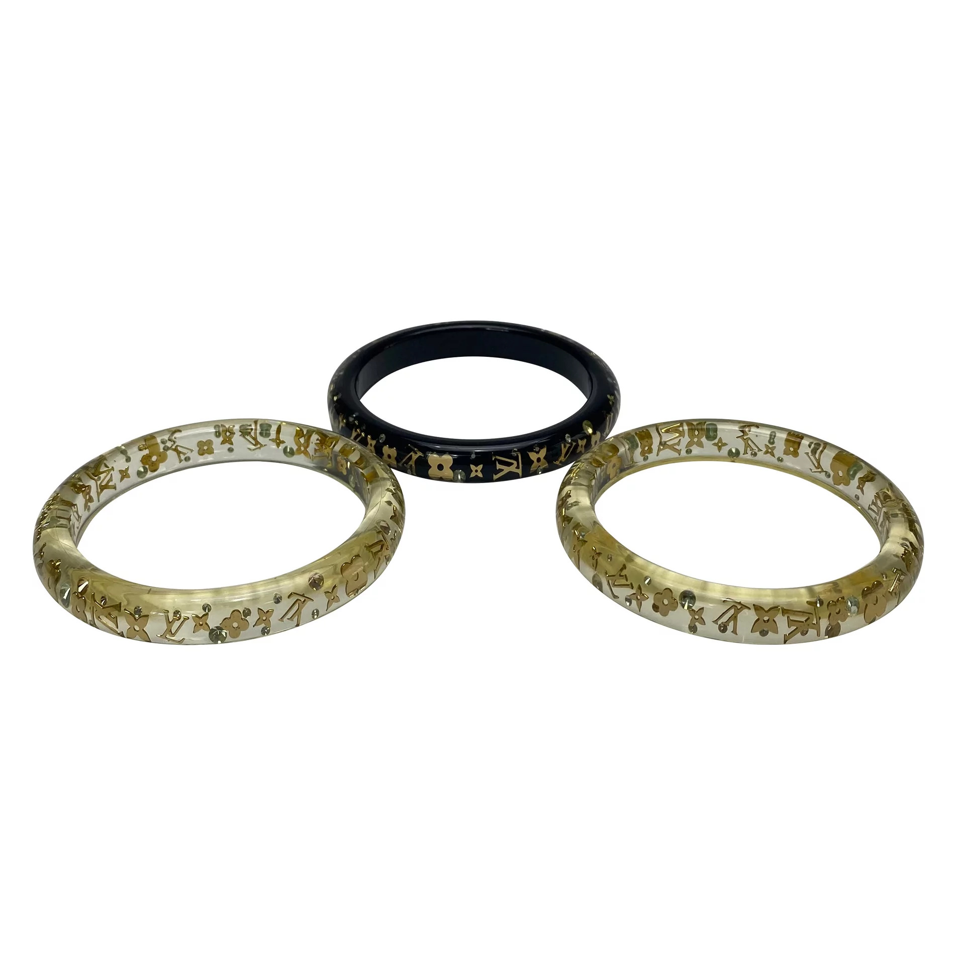 Trio de Pulseiras Louis Vuitton Inclusion TPM Transparentes