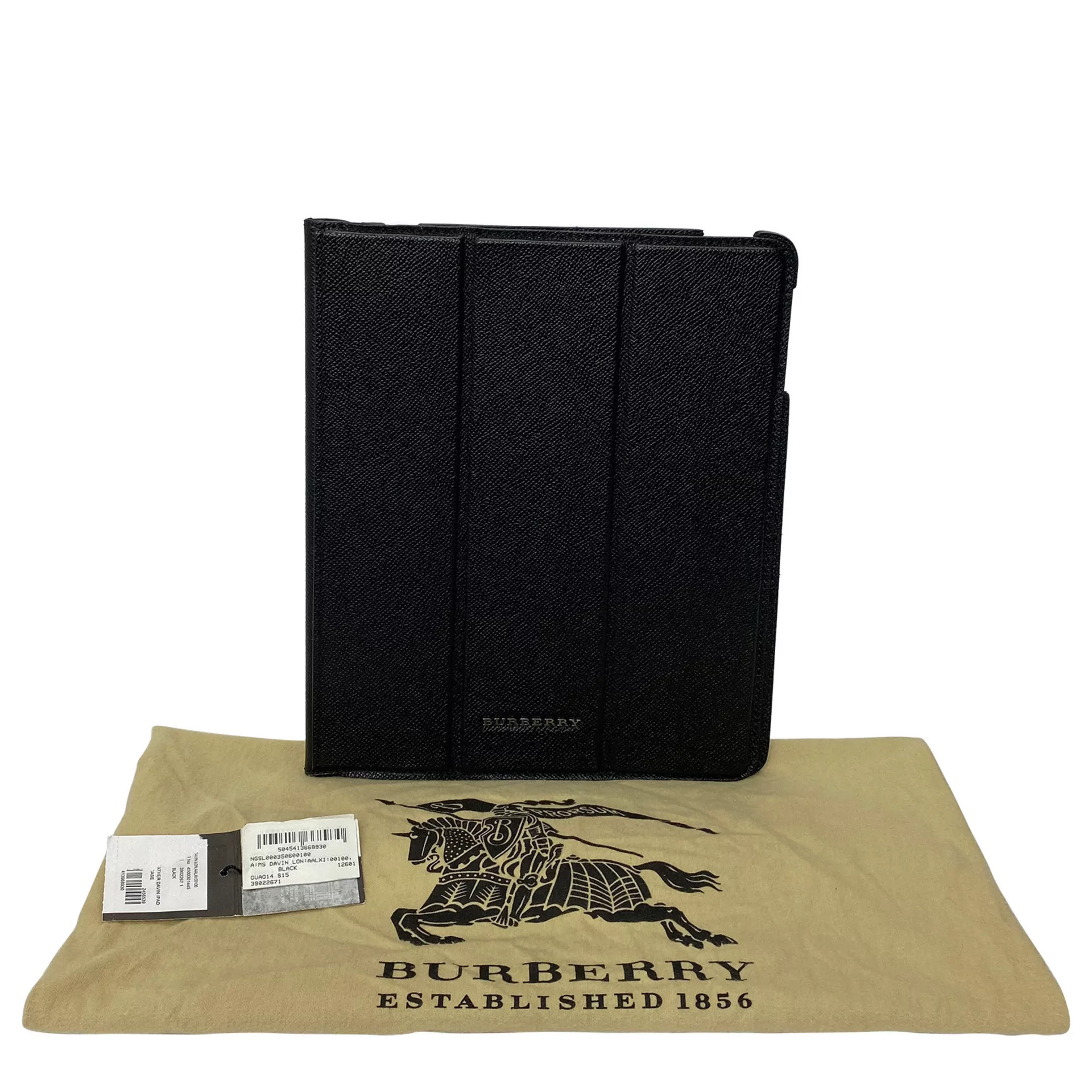 Porta-Ipad Burberry Couro Preto