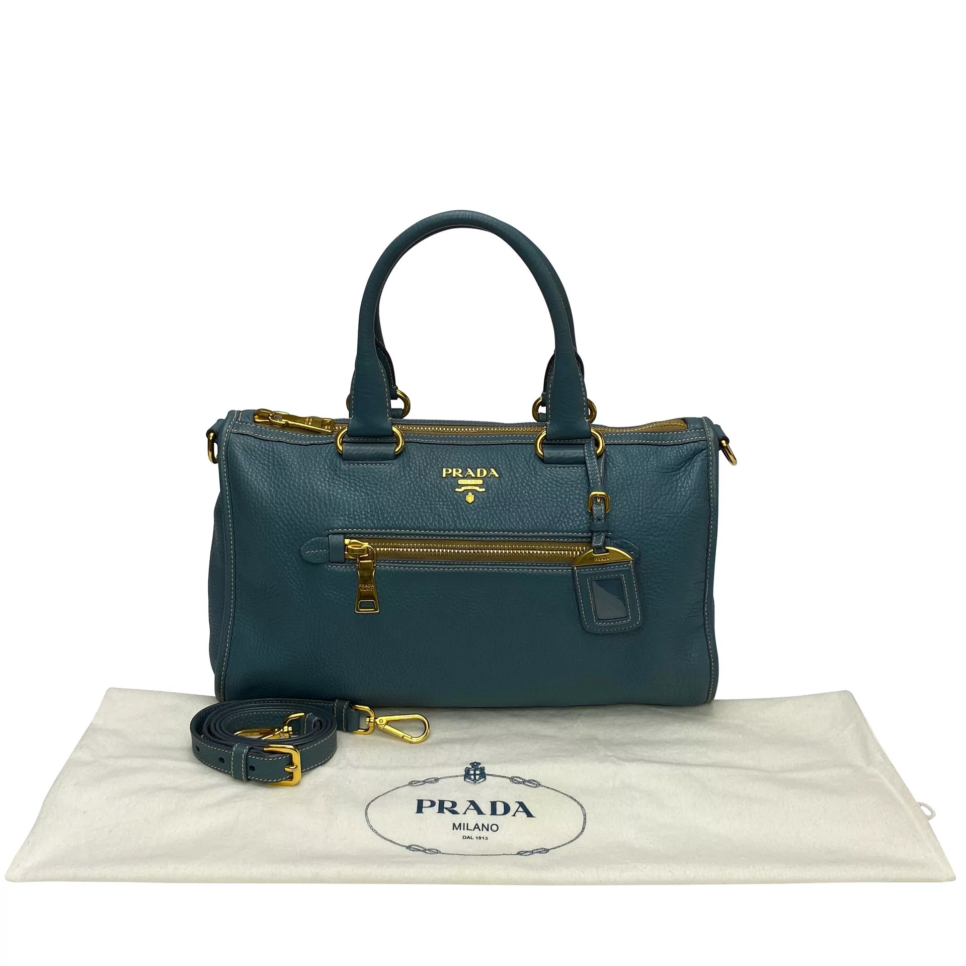 Bolsa Prada Couro Azul