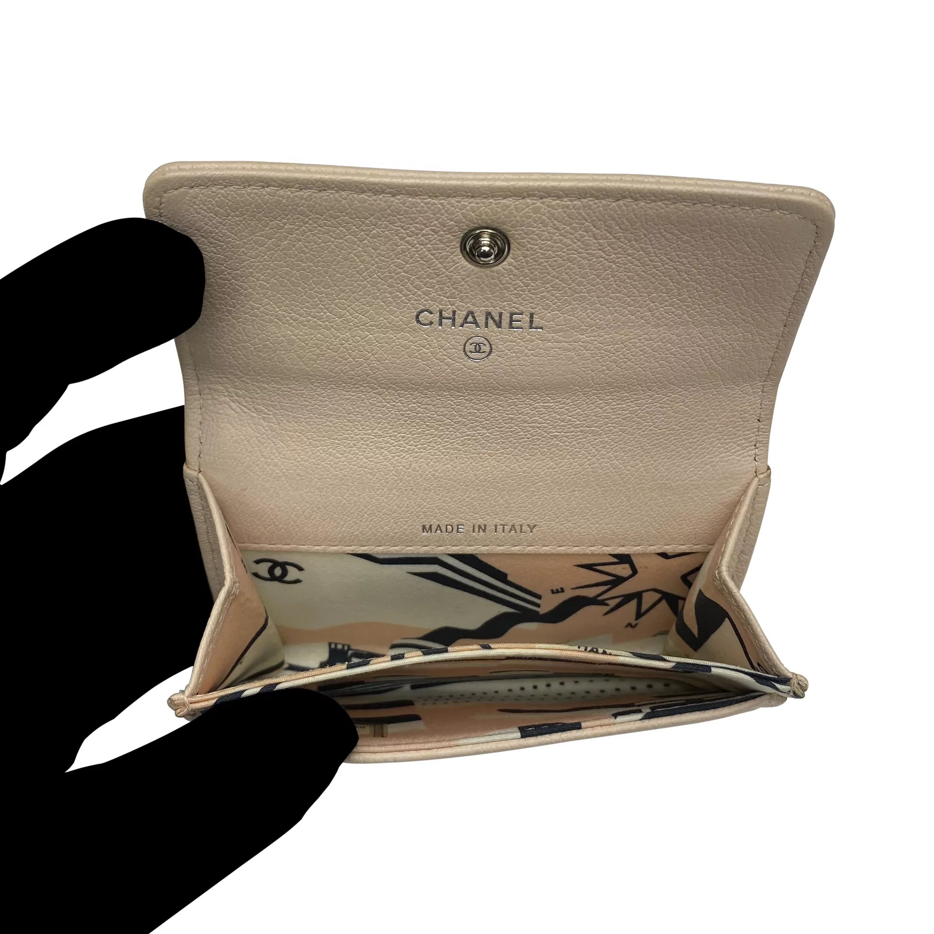 Porta-cartão Chanel Couro