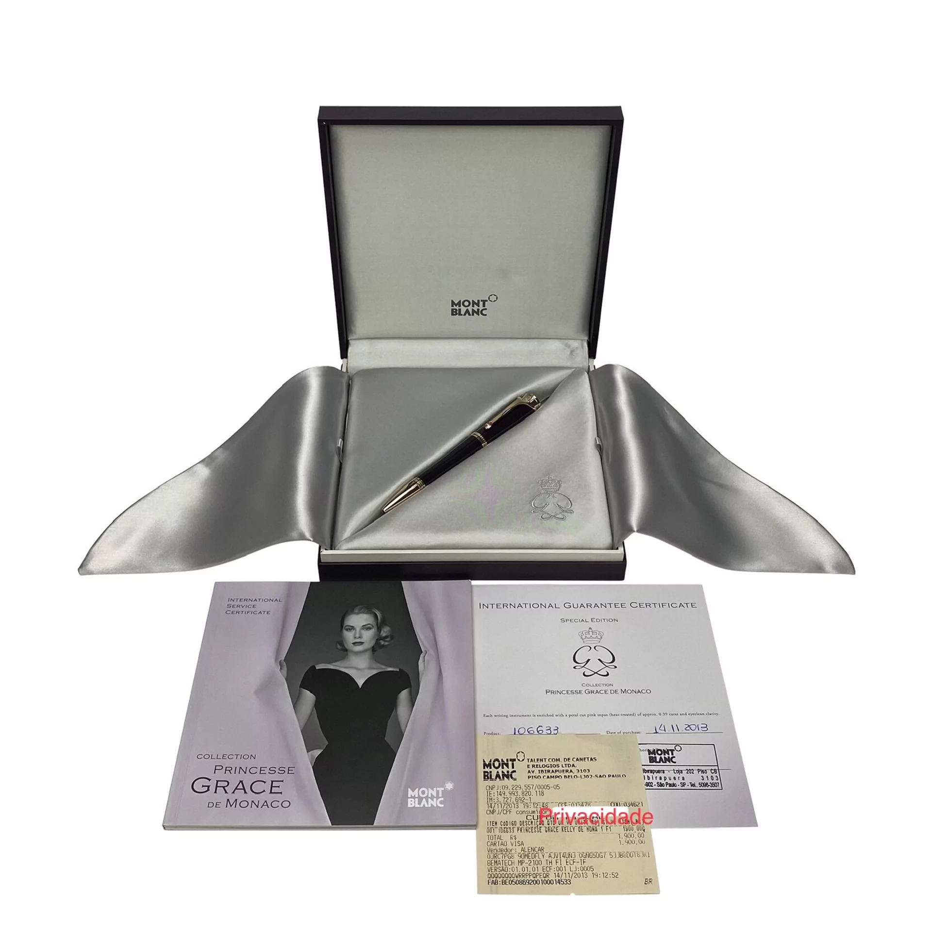 Caneta Montblanc Edição Especial Grace Kelly