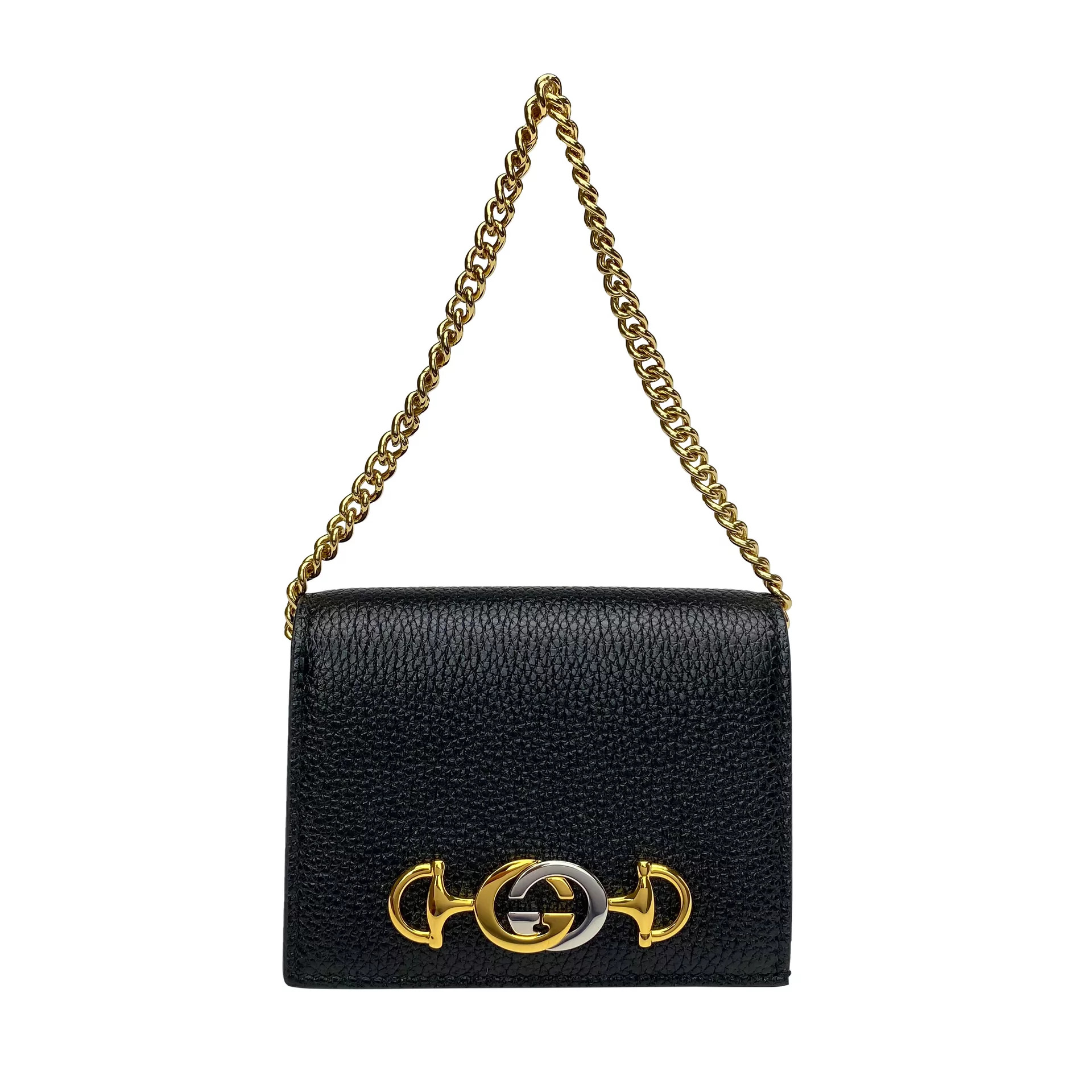 Porta Cartão Gucci Couro Preto