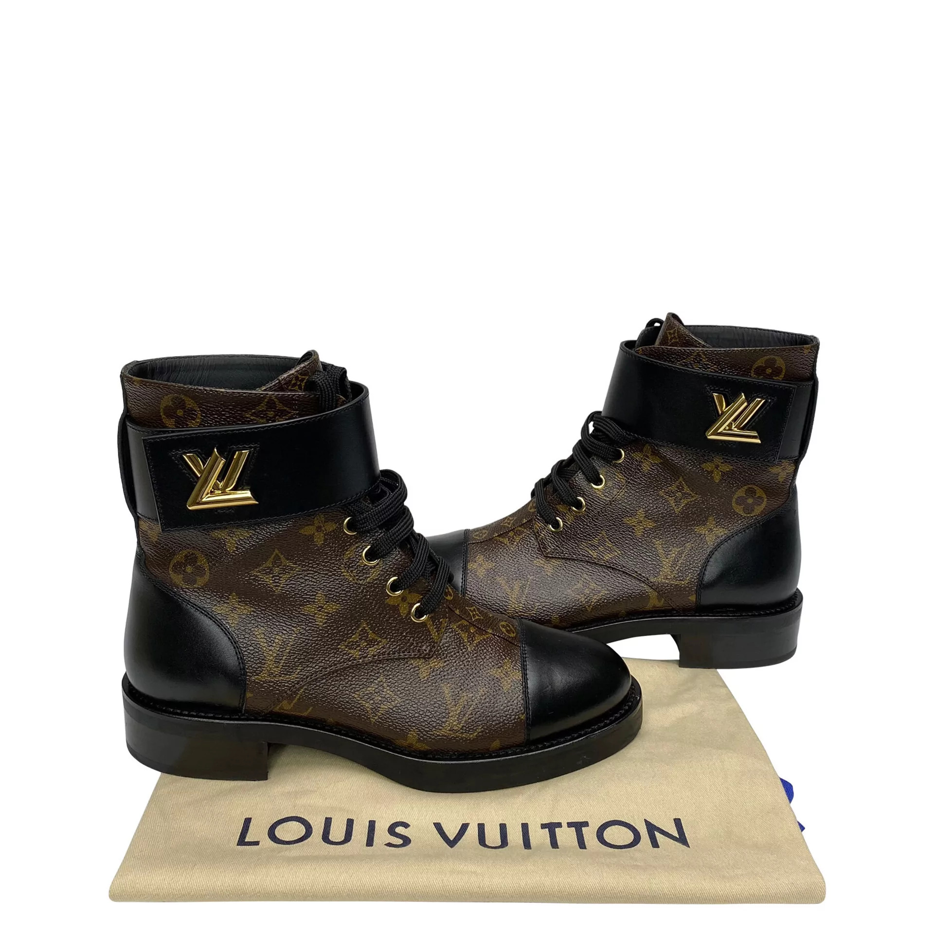 Bota Louis Vuitton Wonderland Flat Ranger Monograma Original