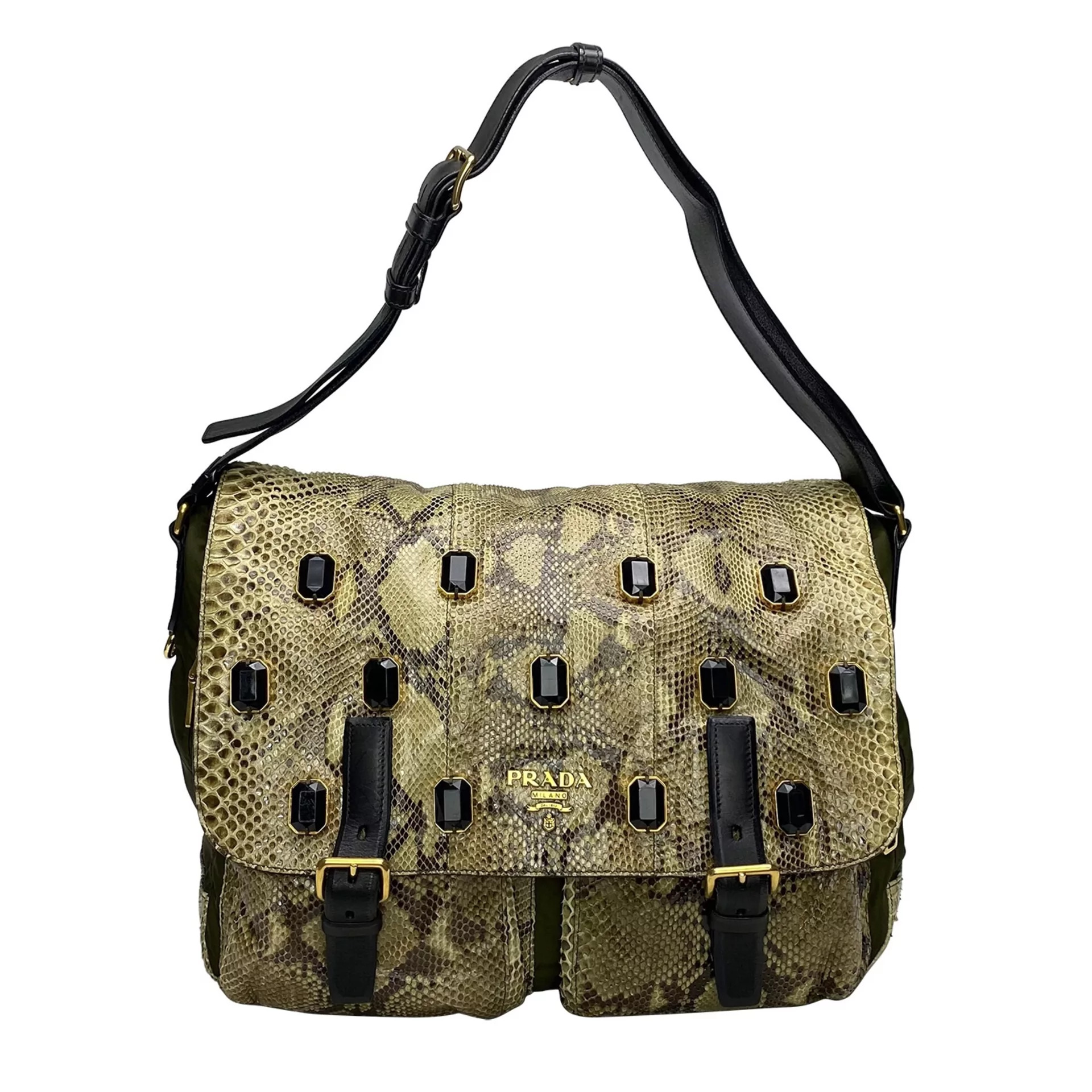 Bolsa Prada Vintage Python Jeweled