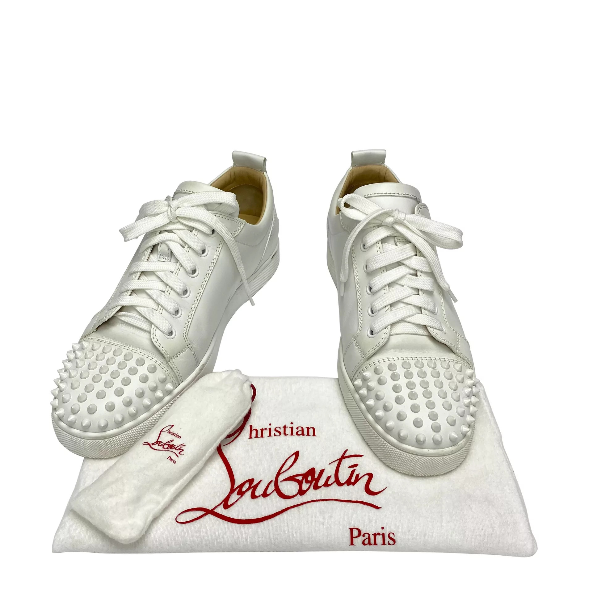 Tênis Christian Louboutin Louis Junior Spikes Branco