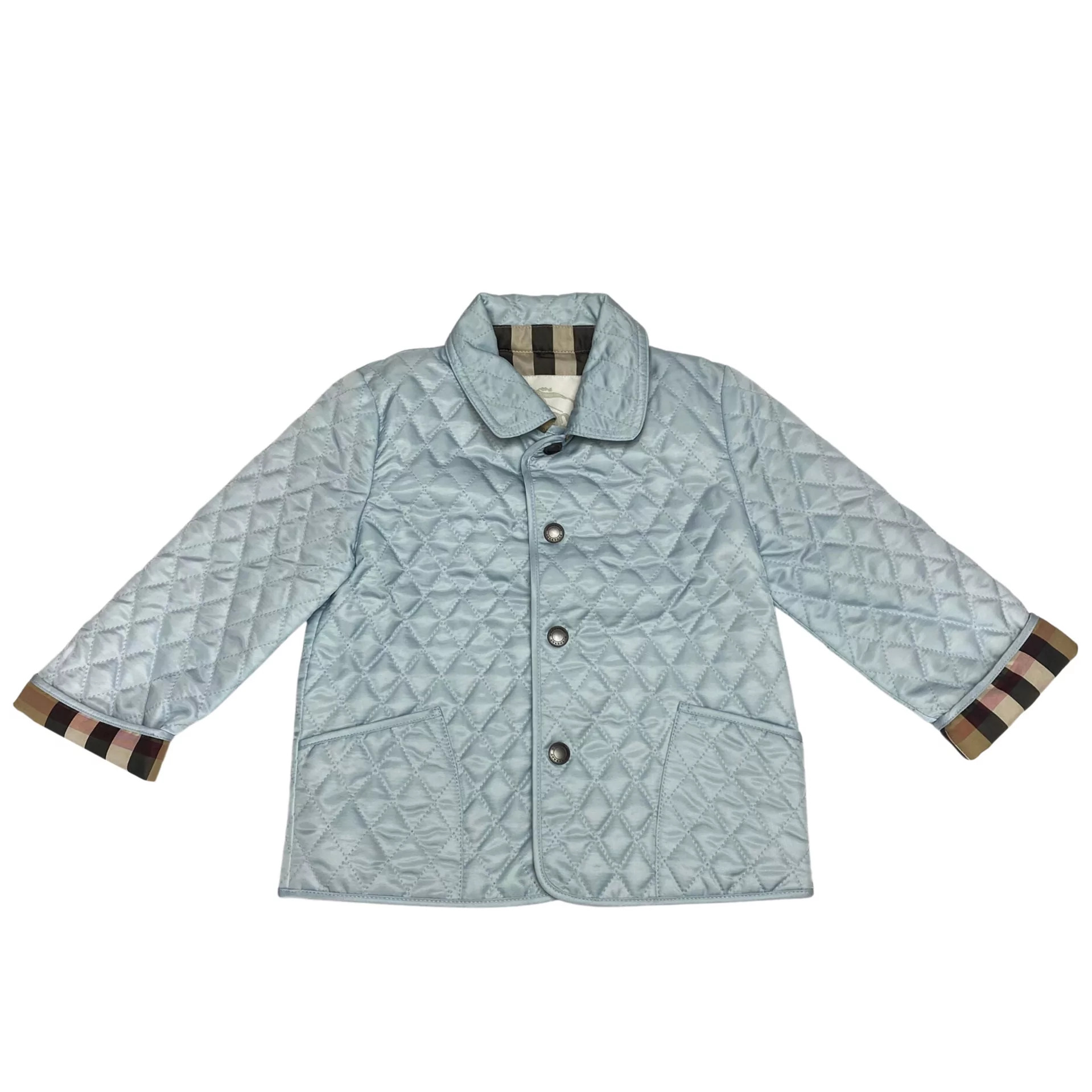 Casaco Burberry Infantil Matelassê Azul