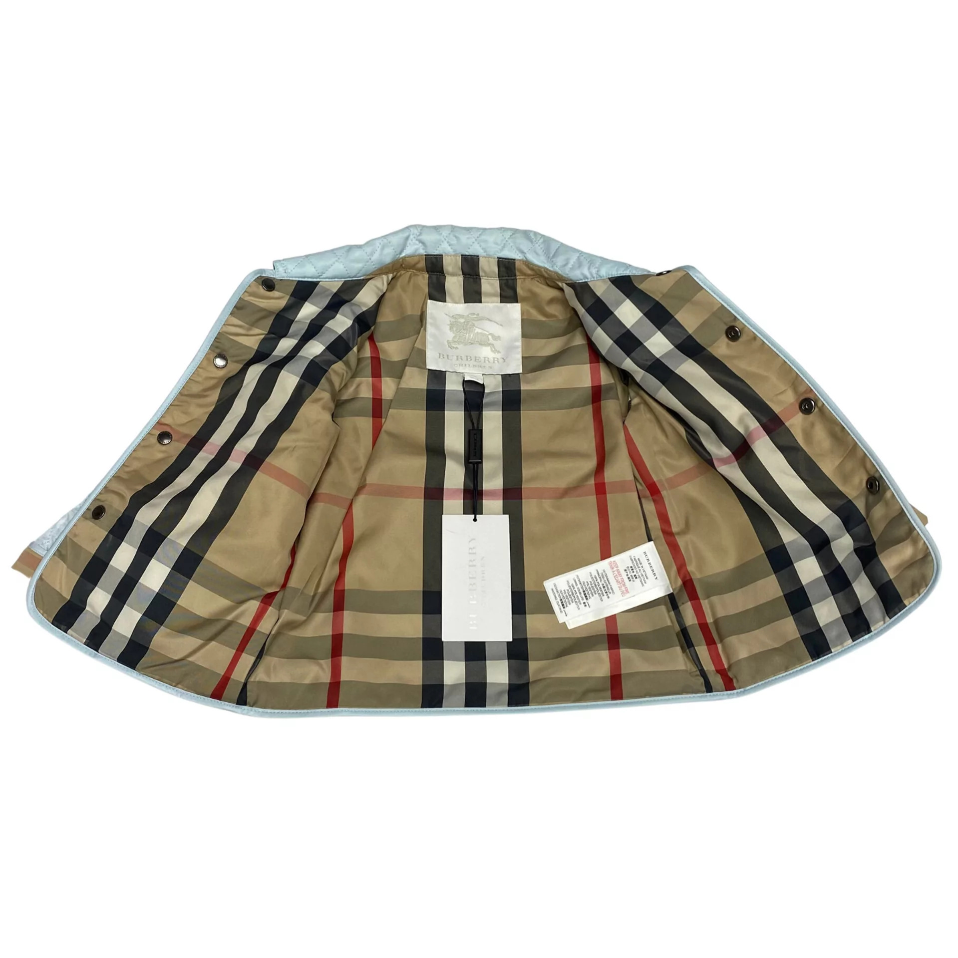 Casaco Burberry Infantil Matelassê Azul