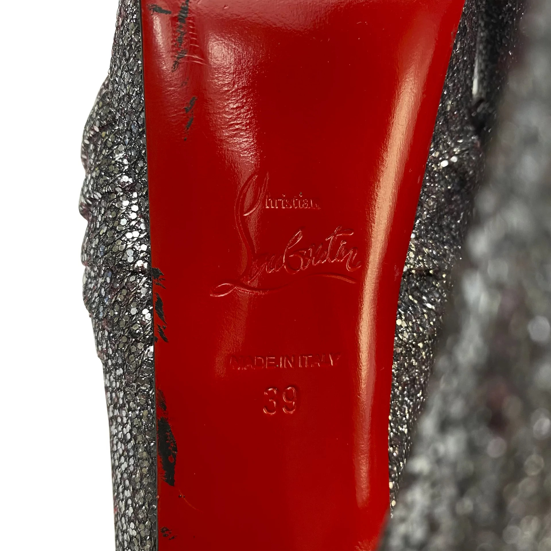 Sandália Christian Louboutin Glitter