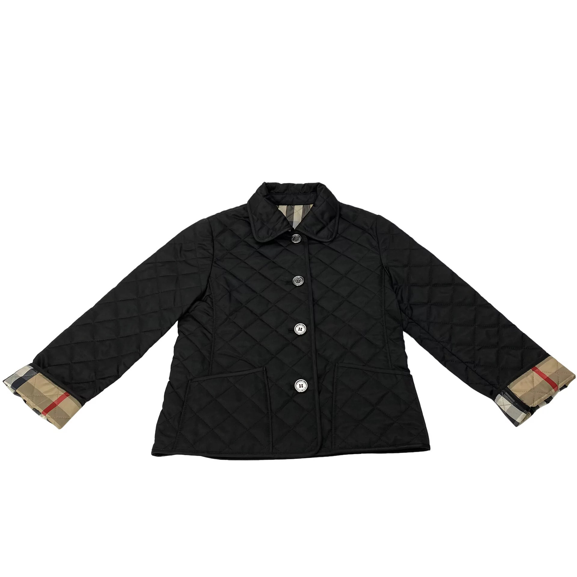 Casaco Burberry Infantil Matelassê Preto