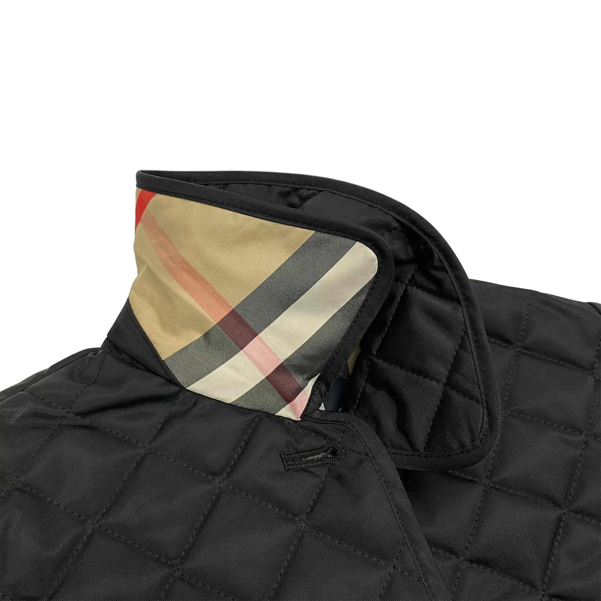 Casaco Burberry Infantil Matelassê Preto