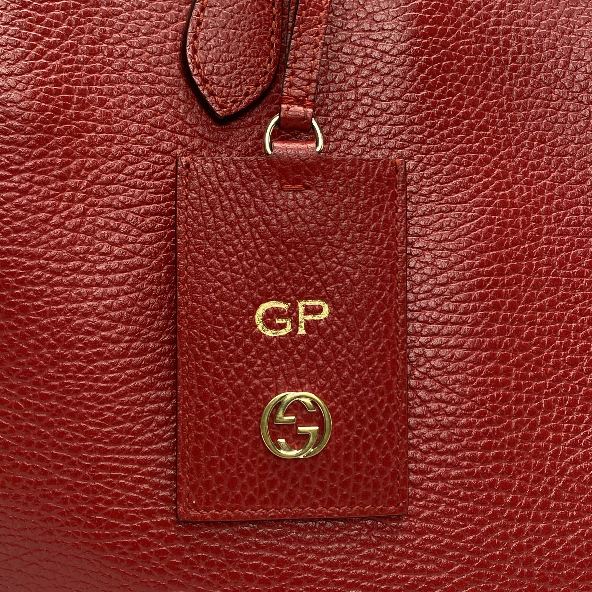 Bolsa Gucci Swing Tote Couro Vermelha