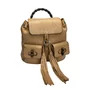 Mochila Gucci Bamboo Couro Bege