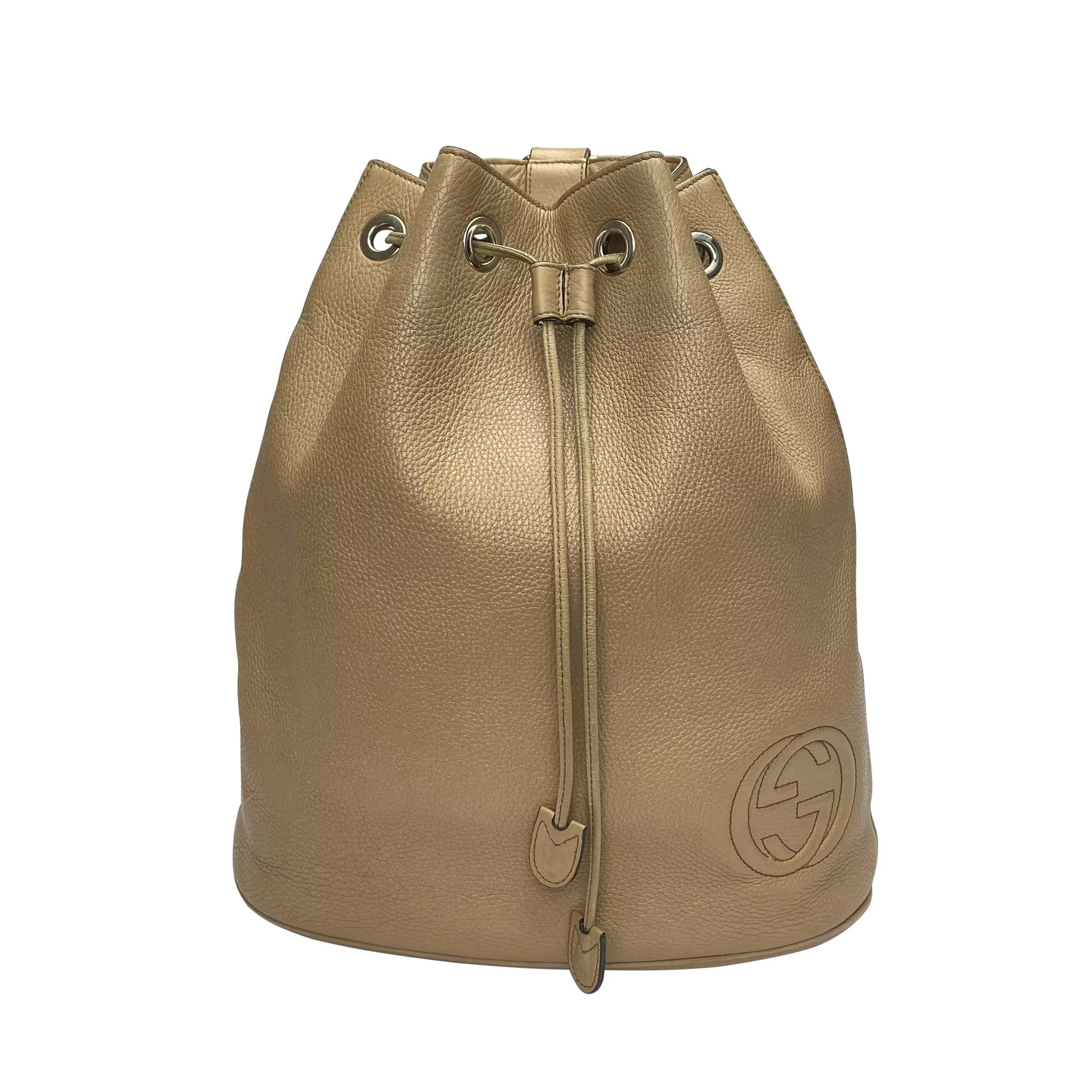 Mochila Gucci Soho Drawstring Bege